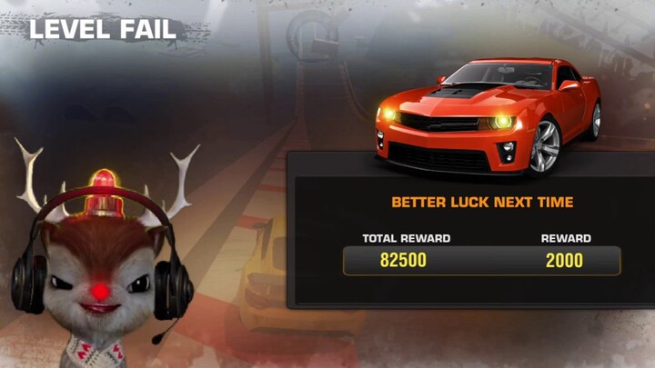 Mobil Balap Super Melewati Rintangan di Jalan Atas Langit Asto || Mega Ramp Car Racing Level 8