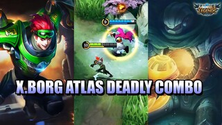 DEADLY COMBO OF X.BORG AND ATLAS - X.BORG BUILD AND GAME PLAY SOLO QUEUE MLBB