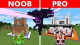 NOOB vs PRO: HOUSE TO PROTECT FAMILY FROM MUTANT WITHER