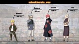 Chiều cao các nhân vật trong Naruto | Phần 4