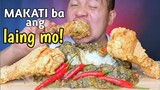 SPICY GINATAANG LAING + FRIED CHICKEN | FILIPINO MUKBANG inyaki tv