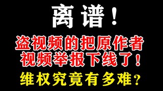 离谱！盗视频的把我这原作者视频举报下线了！