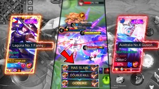 TOP GLOBAL FANNY VS SUPREME GUSION | AUTO AGGRESSIVE GAMEPLAY WITH GOOD TANK & ROTATION | MLBB