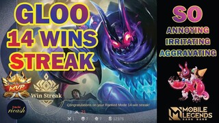 14 WINS STREAK MVP Gloo game play MLBB | Best Build 2021 | Emblem | Tips | Skills | Mobile Legends