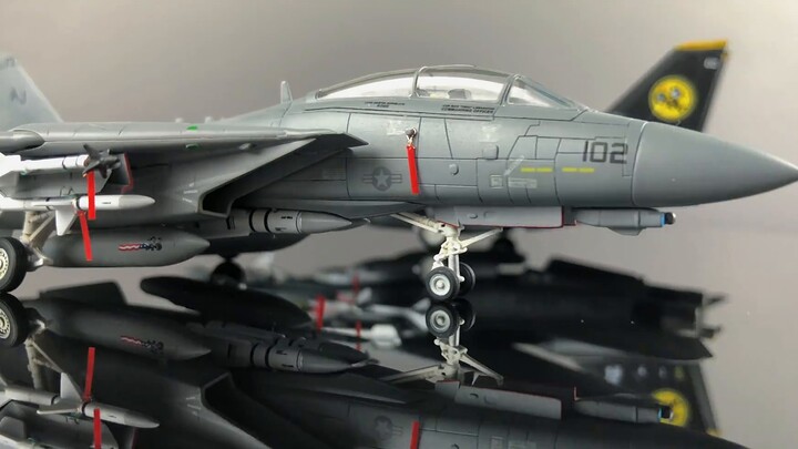 Trumpeter F14D 1/144 scale aircraft model completed display