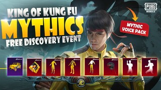 KING OF KUNG FU EVENT PUBG MOBILE | NEW DISCOVERY EVENT PUBG MOBILE | FREE EMOTES | FREE MYTHICS