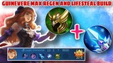 GUINEVERE MAX REGEN AND LIFESTEAL BUILD - YOU CAN'T STOP ME - MOBILE LEGENDS