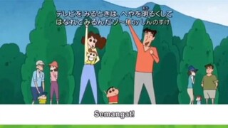 crayon shinchan menanam padi