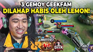 3 GEMOY GEEKFAM DILAHAP HABIS OLEH LEMON!! RRQ VS GEEKFAM MATCH 1 MPL S13