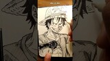 [ASMR] Drawing Luffy 😁 - One Piece #3 #satisfaying #shorts #asmr