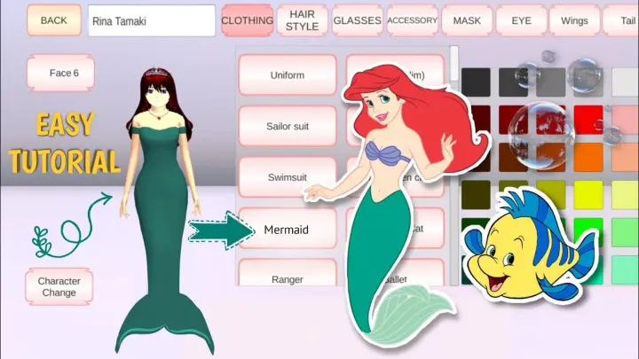 New Mermaid Character | Tutorial | Sakura School Simulator
