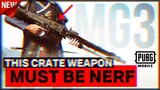 NEW CRATE WEAPON MUST BE NURF | MG3 GAMEPLAY |  PUBG MOBILE