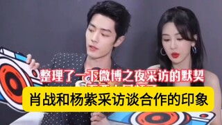 肖战和杨紫采访谈合作的印象
