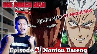 Nonton Bareng |One Punch Man season 2 episode 4 reaction |Garou attacks Metal bat |sub indo |eng sub