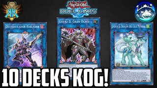 10 DECKS PARA LLEGAR A KOG OCTUBRE 2022! - Yu-Gi-Oh! Duel Links