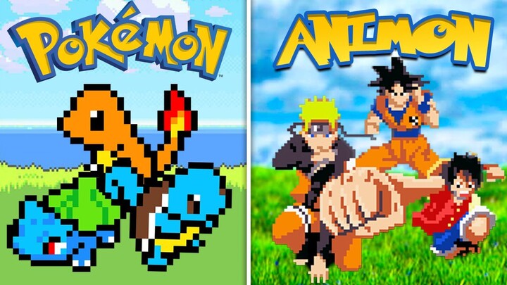 Pokemon FireRed, but the Pokemon are Anime Characters