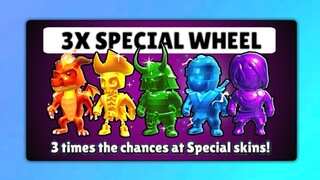 APAKAH BISA DAPET SKIN SPESIAL DI 3X SPECIAL WHEEL STUMBLE GUYS!?