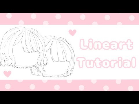 How To Draw Lineart #1 || Hair Lineart Tutorial {Cloud Bearta}