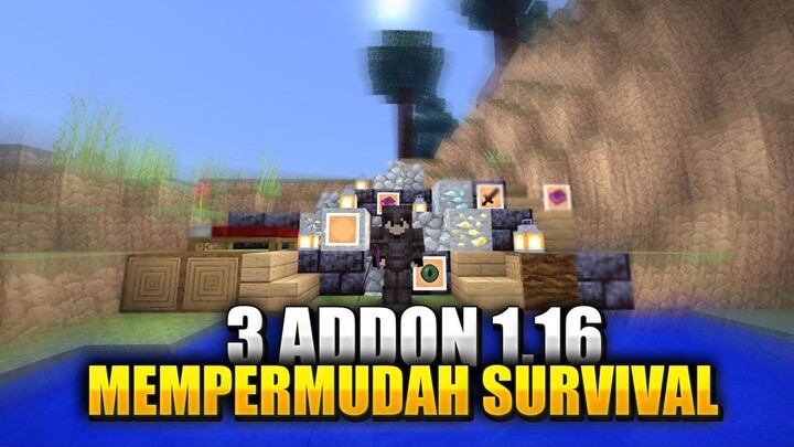 3 ADDON MCPE UNTUK MEMPERMUDAH SURVIVAL KALIAN #bestofbest #minecraft