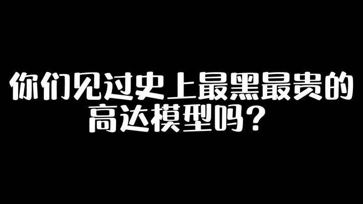 你们见过史上最黑最贵的高达模型吗？