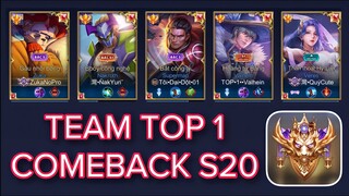 ZukaNoPro Cùng Team Top 1 COMEBACK Bảng Xếp Hạng Tại Mùa 20 Cực Căng Thẳnng | LIÊN QUÂN