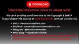 Conversion Copywriting Course by Joanna Wiebe