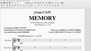 Andrew Lloyd Webber - Memory (from Musical "Cats") [Sheet Music]