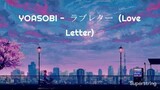 Yoasobi  ラブレター Love Letter karaoke (lower key)
