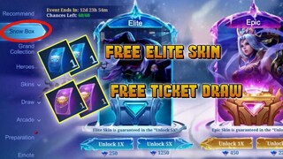 SNOW BOX EVENT FREE ELITE SKIN USING SNOW TICKET! GET FLORYN IN CINNAMON BIRTHDAY PARTY EVENT- MLBB