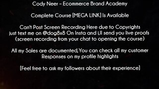 Cody Neer Course Ecommerce Brand Academy download