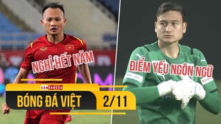 Bóng đá Việt Nam 2/11 | Trọng Hoàng nguy cơ nghỉ hết năm 2021; Văn Lâm cần cải thiện ngôn ngữ