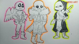 How to draw the children of au sans couples vẽ con của các au sans