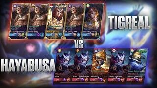 Mirror Mayhem Mode: Late Game!! 5 Tigreal vs. 5 Hayabusa!! | Mirror Mayhem Mode Mobile Legends