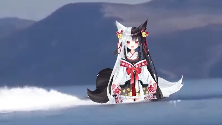 [Arisu Mana] Propeller Amphibious Black and White Fox