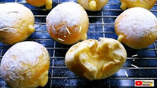 Milk cream bun recipe | ขนมปังไส้ครีมนมสด ขนมปังนุ่มๆสอดไส้ครีมนมสดรสละมุน ไม่หวานจัด อร่อยมาก