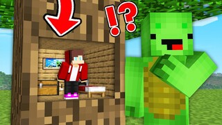 Mikey & JJ Tiny Hide And Seek in Minecraft (Maizen Mizen Mazien)