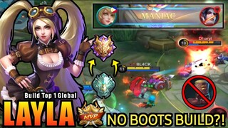 MANIAC!! Layla New Build without Boots (Auto MYTHIC) - Build Top 1 Global Layla ~ MLBB