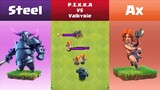Every Level P.E.K.K.A VS Every Level Valkyrie | Clash of Clans