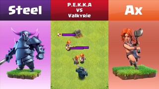 Every Level P.E.K.K.A VS Every Level Valkyrie | Clash of Clans