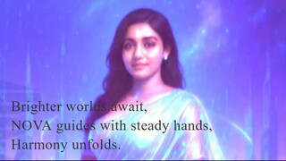 "Brighter worlds await, NOVA guides with steady hands, Harmony unfolds."