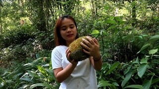 gadis Dayak ❗❗mencari buah durian di tengah hutan Kalimantan