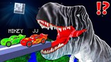 Huge T-REX Dinosaur vs JJ and MIKEY McQueens ESCAPING Monster - in Minecraft Maizen