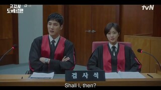 Military Prosecutor Doberman Do Bae Man throws Commanding General Hong Moo Sup Epic Courtroom Scene