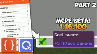 CARA MEMBUAT ADD-ON PEDANG DI MCPE BETA 1.16.100 - PART 2