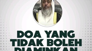 doa yg tidak boleh di aminkan