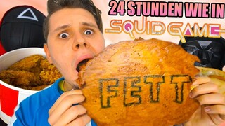 24 STUNDEN wie in SQUID GAME ESSEN UND LEBEN😨🍱(KEIN SPAß🤕)