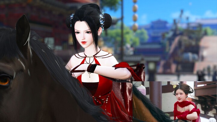 Use animation to restore "The Rumored Chen Qianqian": This first encounter in red clothes riding a h
