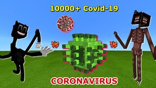 CARTOON CAT V3 vs. CORONAVIRUS (Covid-19) vs. SIREN HEAD V3 in Minecraft | THAT'S END, CARTOON CAT!