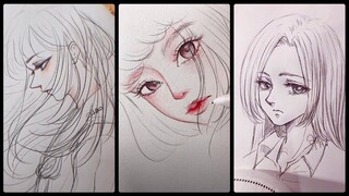 Hướng dẫn Vẽ anime nữ buồn / làm ý tượng cho bạn vẽ
