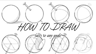 how to drawing face in any angle✨